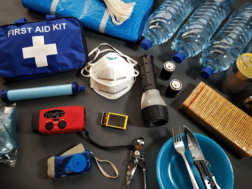 first aid kit and anything you need in a disaster